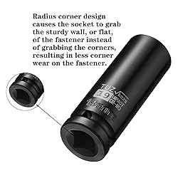 TUZkozs 1/2-Inch Drive 19mm Deep Impact Socket with