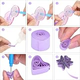 Hyber&Cara Quilling Tools Set 19 Pcs with 45 Colors 900 Strips Board Mould view 6
