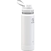 Takeya Actives Stainless Steel Water Bottle, Insulated Spout Lid, Keeps Drinks Cold 24 Hrs, Leakproof, Durable, Dishwasher Safe, Ideal for Gym, Travel, Fits Most Cup Holders, 24 oz/Arctic