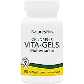 NaturesPlus Children’s Vita-Gels Multivitamin, Natural Orange Flavor - 90 Softgels - Gluten Free - 90 Servings