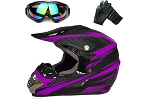 ZJHELM ATV Helmet,Womens ATV Helmet, 4 Wheeler Helmets for Kids,Motocross Helmet Women, Street Riding Dirt Bike Helmets, utv Helmets for Adults DOT Approved