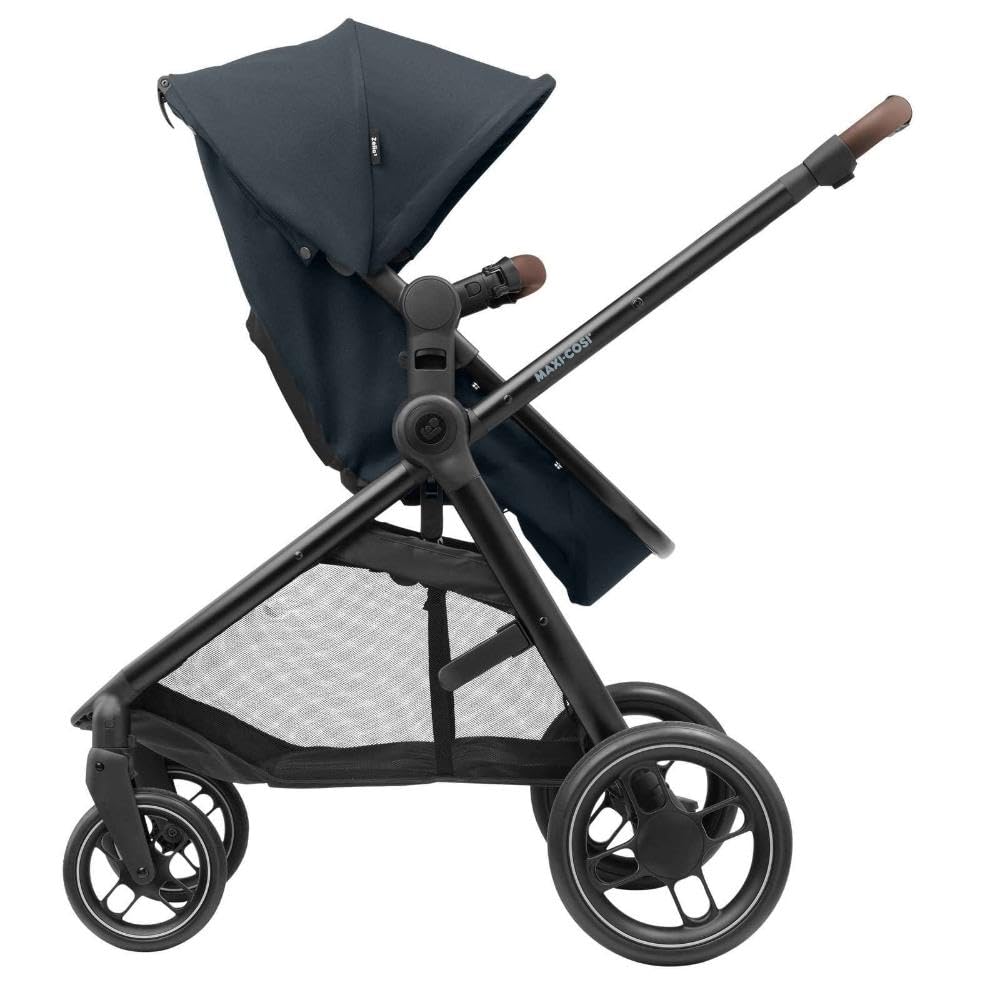 Maxi-Cosi Kombi-Kinderwagen Modell 2-in-1 Zelia³ wendbarer Sitz & Wanne in einem, verstellbarer Schieber, 22 kg - Essential Graphite 5