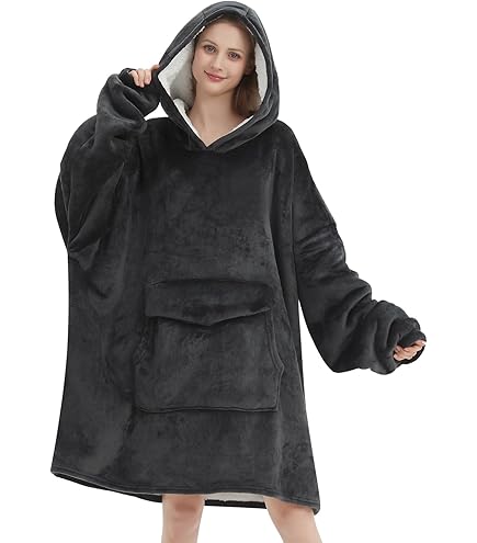 Sleepwish Trippy Hippy Mushroom Hoodie Blanket For Kids - 50x60 Inch, Sherpa Lined, Psychedelic Print