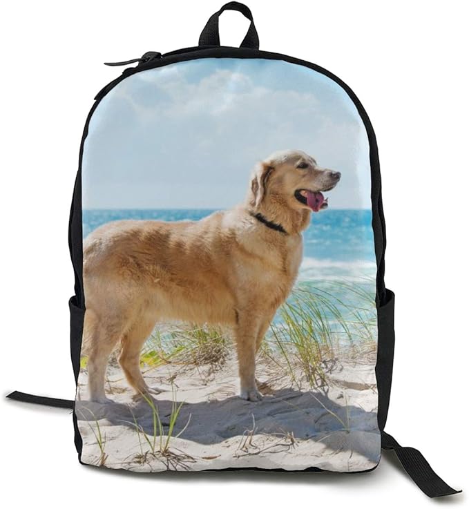 XTGOO Golden Retriever Print Canvas Backpacks Classic