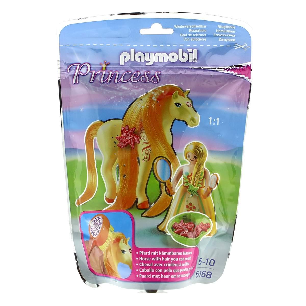 Playmobil 6168 Collectable Princess Sunny with Horse for Grooming and Dressing their Mane, Fun Imaginative Role-Play, PlaySets Suitable for Children Ages 4+