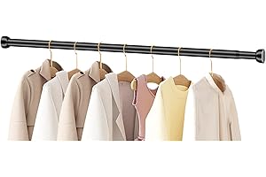 SEMPICAD Closet Rod for Hanging Clothes, Tension Rod for Closet 28-42 Inch Adjustable Closet Rod,Space Saving Closet Tension Pole for Wardrobes