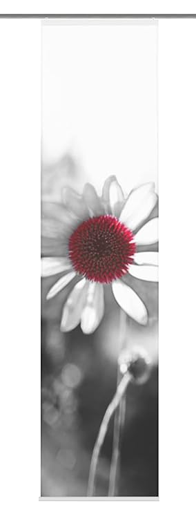 Home Fashion 87319-796 Schiebevorhang Toulon Dekostoff, 245 x 60 cm, schwarz-weiß