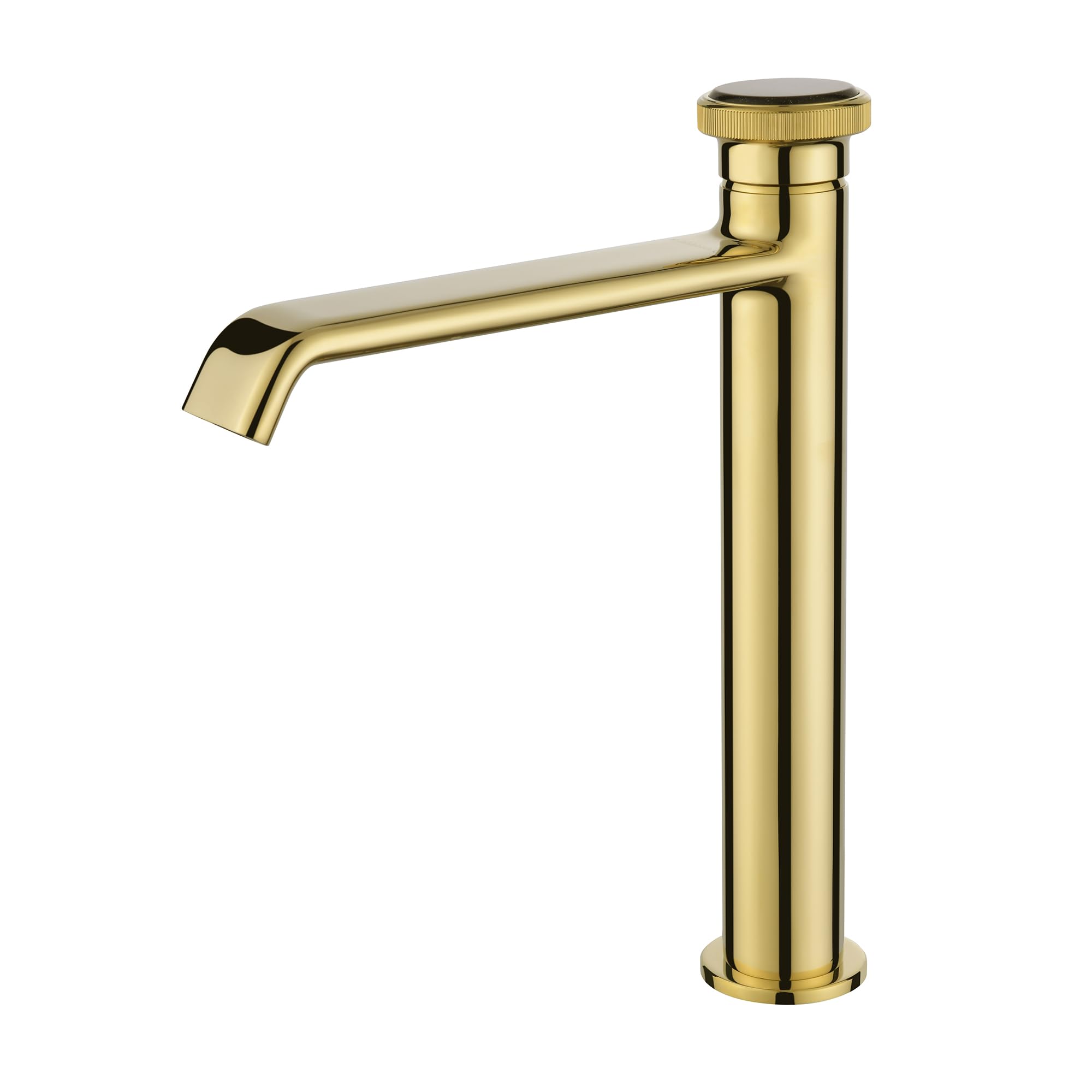 Photo 1 of AMAZING FORCE Bathroom Faucet Single Hole, Brass Bathroom Sink Faucet Vanity Faucet Knob Style with Violet Gold Knob Dark Gold Tall Size