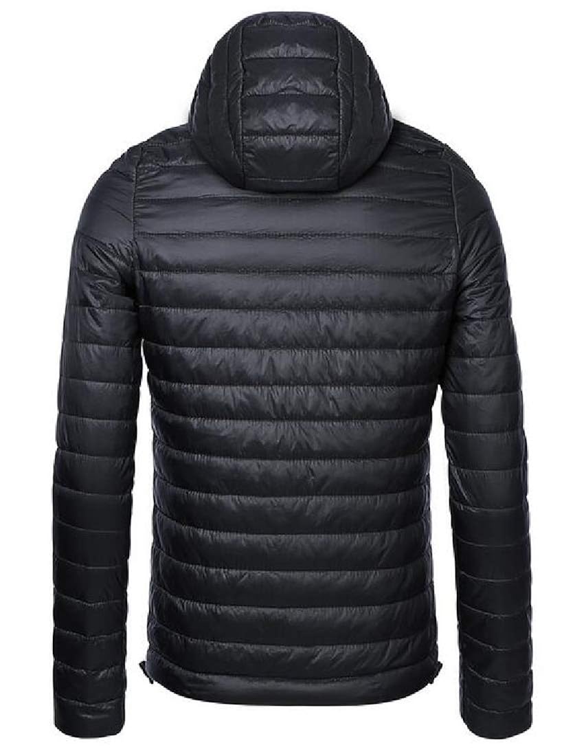 mens lightweight padded jacket with hood