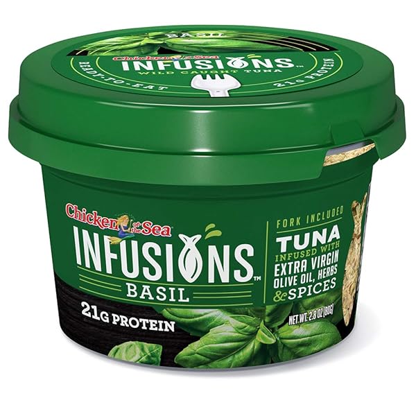 CHICKEN OF THE SEA INFUSIONS TUNA, BASIL, 2.8 OUNCE