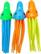 COSORO 3Pcs Diving Squid Toys Swimming Pool Sinking Fun Dive Bath Toy