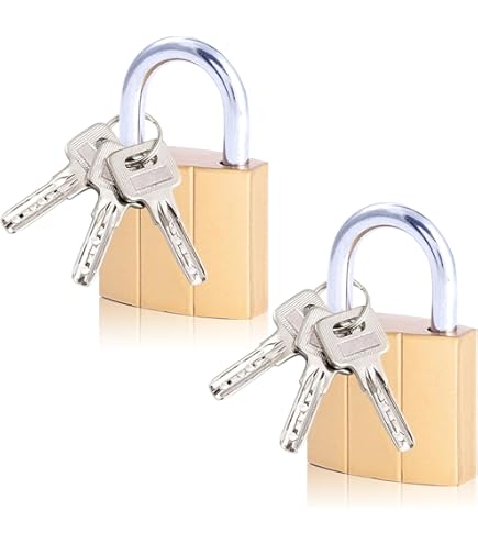 Mini Metal Lock - Zinc Replacement Pad-Lock with 3 Keys