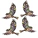 Flying Floral Bird Walls Decals, Set of 4 Colorful & Decorative Bird Stickers