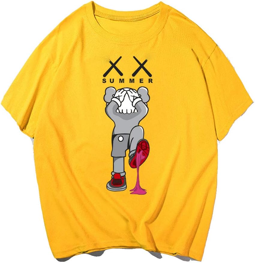 DASSa Summer Cartoon Printing Men's Bottoming Shirt Youth Student Trend Loose Couple T-Shirt X 9-XL