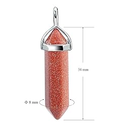 BEADNOVA Synthetic Goldstone Necklace Gemstone