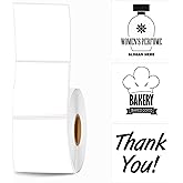 Joatuxul 2 inch Square Thermal Labels for T50M/M100/M110/M220/M260 Label Maker, Thermal Printer Labels for Barcode, Shipping, Customized, Direct Thermal Stickers 140 PCS/1 Roll, White