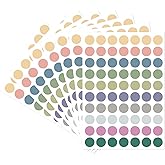 Dot Stickers, 1/2 Inch Morandi Circle Stickers, 1400pcs Self-Adhesive Writable Color Coding Labels, Round Labels for Office, Classroom, Garage Sale