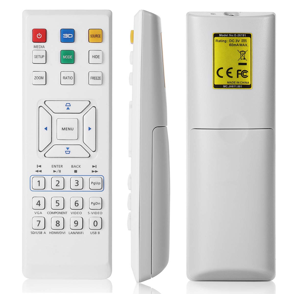 AuKing Projector Remote Control for Acer H5380BD H5381BD H6517BD H6518BD H6502BD H6520BD H7550BD H6517ST H7550ST X113H X113PH X1173 X1273 X1185 S1285 S1283e P1185 P1173 P1285 P1385W P1283 P1383W P1510