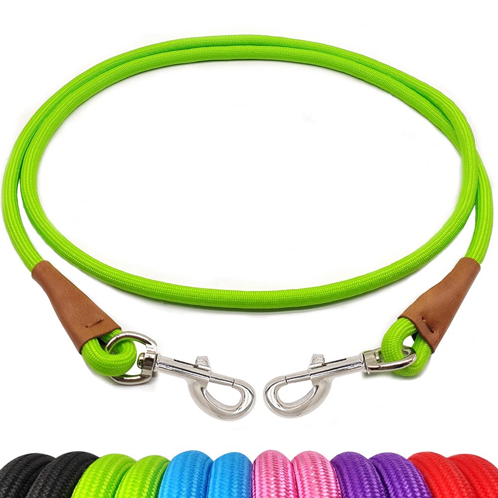 YUCFOREN 6 Foot Dog Tie Out Rope Leash, Training Tie Down Heavy Duty Climbing Nylon Basic Leash for Camping, Indoor, Outdoor and Front Yard
