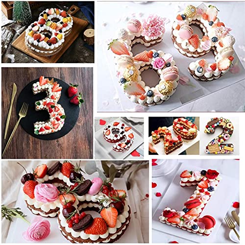 Silicone Cake Pans Large Number Cake Moulds 3D Novelty Cake Tins DIY  Baking Mold for Birthday Wedding Annive