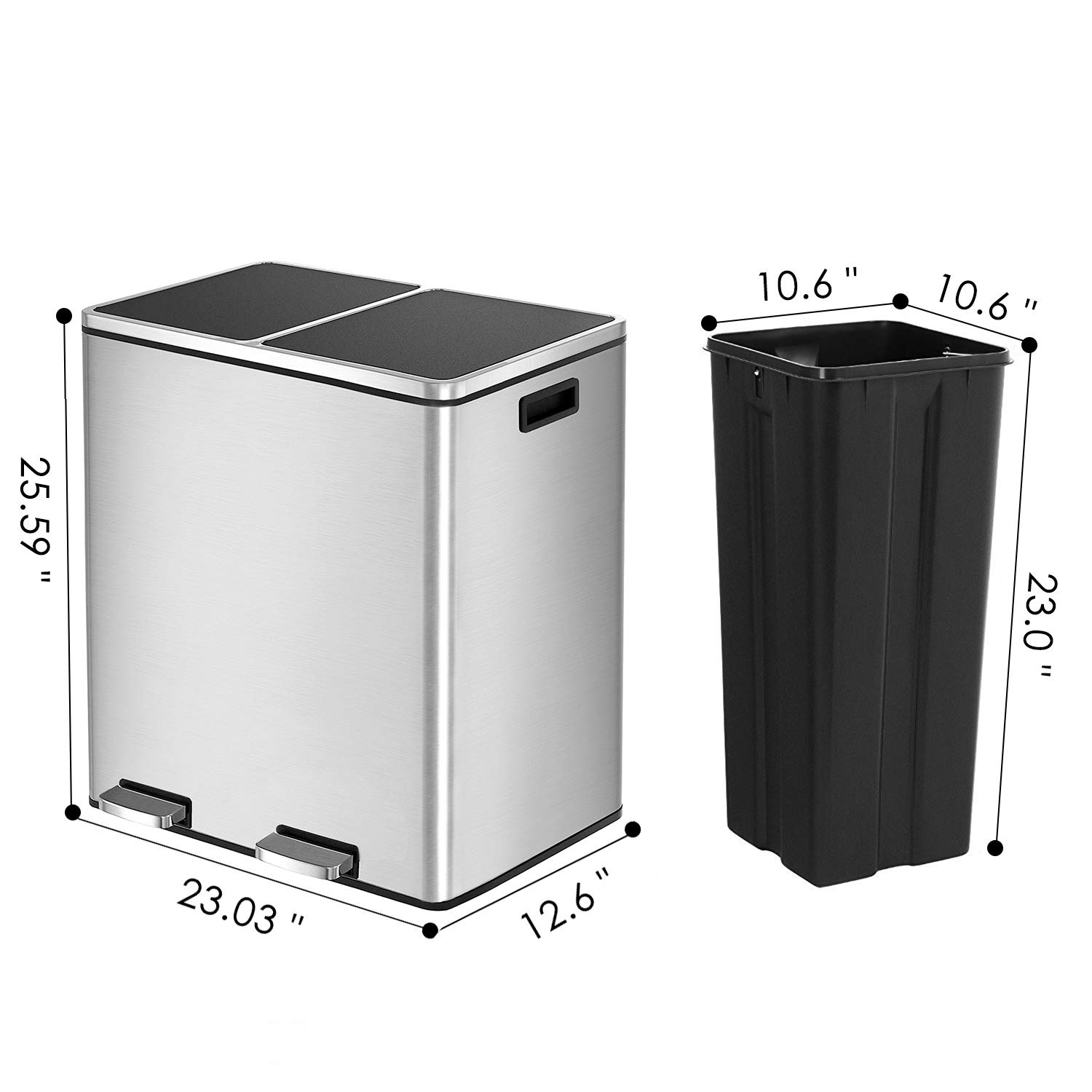 Best Dual Trash Can Top 7 Two Compartment Trash Cans Disposal Answers