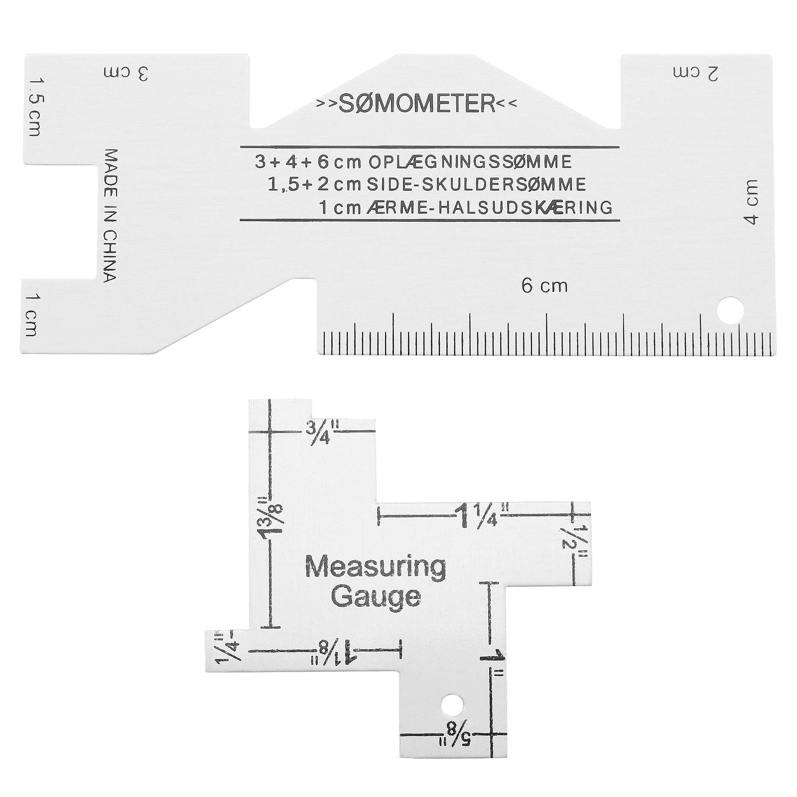 Create idea Set of 2 Sewing Ruler Measuring Gauge Accurate Quilting Ruler Sewing Tool Accessory for Sewing Embroidery Needlework Handicraft Processing Craft
