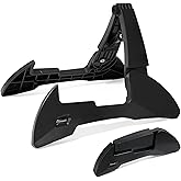 Onmiwod Guitar Stand, Foldable Guitar Stand with Adjustable 2-Width, Sturdy Electric Guitar Stand, Portable Acoustic Guitar Stand Compatible with Guitar, Bass, Ukulele, Banjo, Guitar Accessories Gift