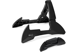 Onmiwod Guitar Stand, Foldable Guitar Stand with Adjustable 2-Width, Sturdy Electric Guitar Stand, Portable Acoustic Guitar Stand Compatible with Guitar, Bass, Ukulele, Banjo, Guitar Accessories Gift
