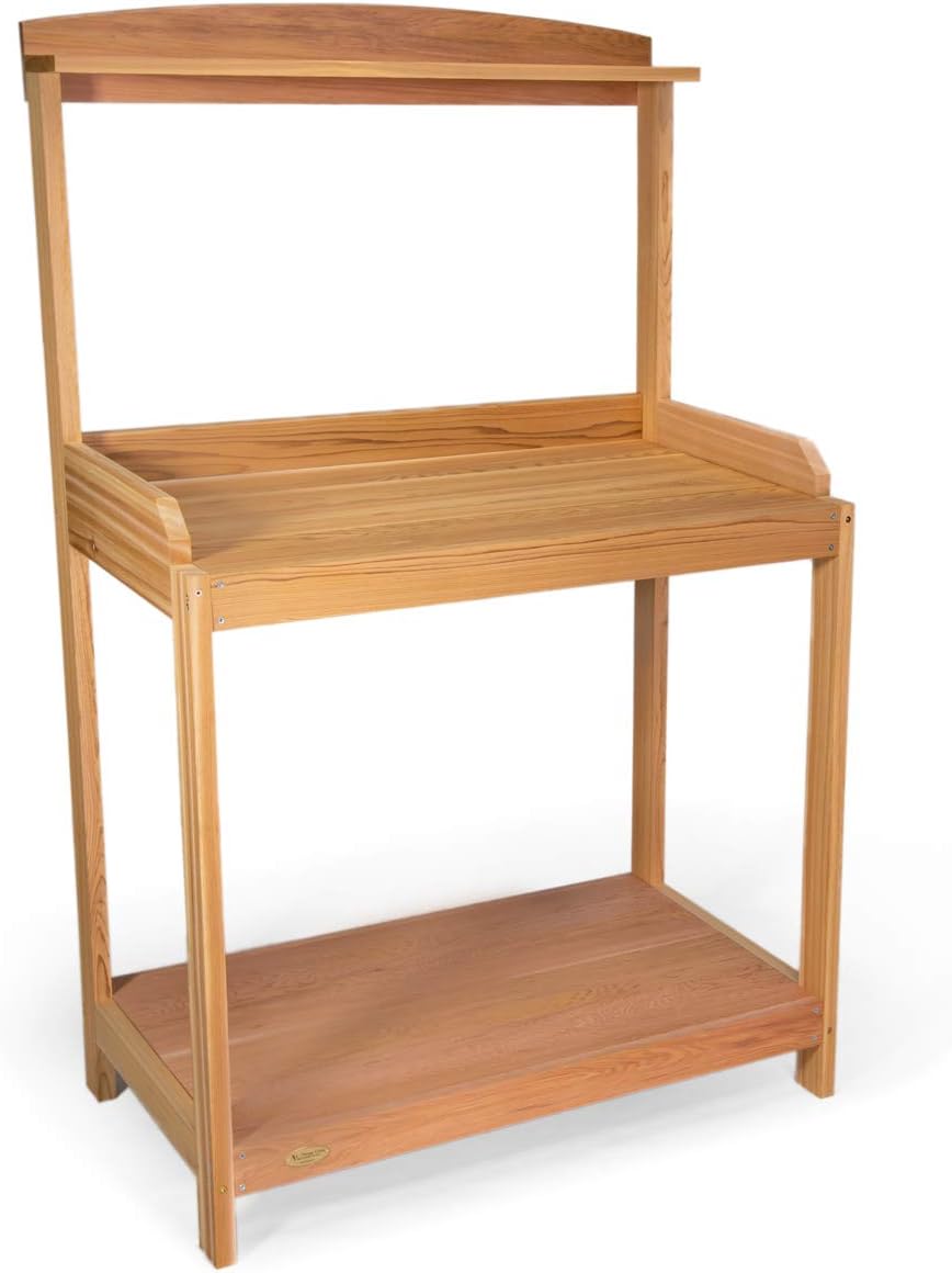 red cedar potting bench on All Things Cedar Pb36 Small Cedar Potting Bench Garden Outdoor Amazon Com