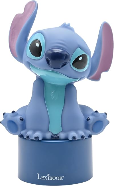 Lexibook Disney Stitch Nightlight with Speaker Colour Change Blue NS01D