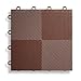 BlockTile B2US5230 Deck and Patio Flooring Interlocking Tiles Perforated Pack, Brown, 30-Pack