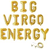 Big Virgo Energy Banner,Virgo Aug/Sept. Birthday Party Decor,Zodiac Virgo Balloon Banner, Horoscope,Astrology Birthday Party Decorations,Gold