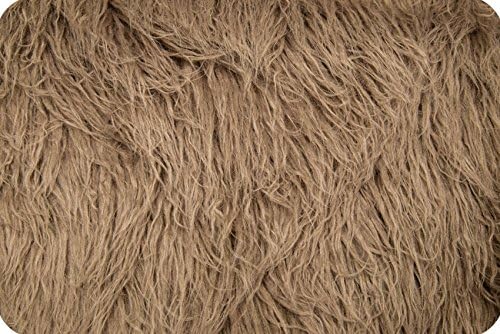 Curly Taupe Alpaca Faux Fur Newborn Photo Prop Large Size 36" X 20" Photo Prop