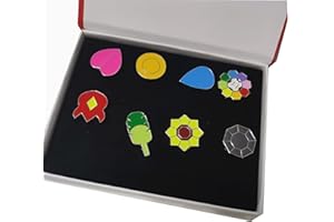 YUANstore Applicable to Generation 1-6 Badge Collection Box, Game Collection Set of 8PCS, Gift for Boy and Girls
