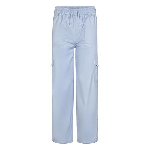 Hurley Girls' Wide Leg Cargo Pants, Glacial Blue