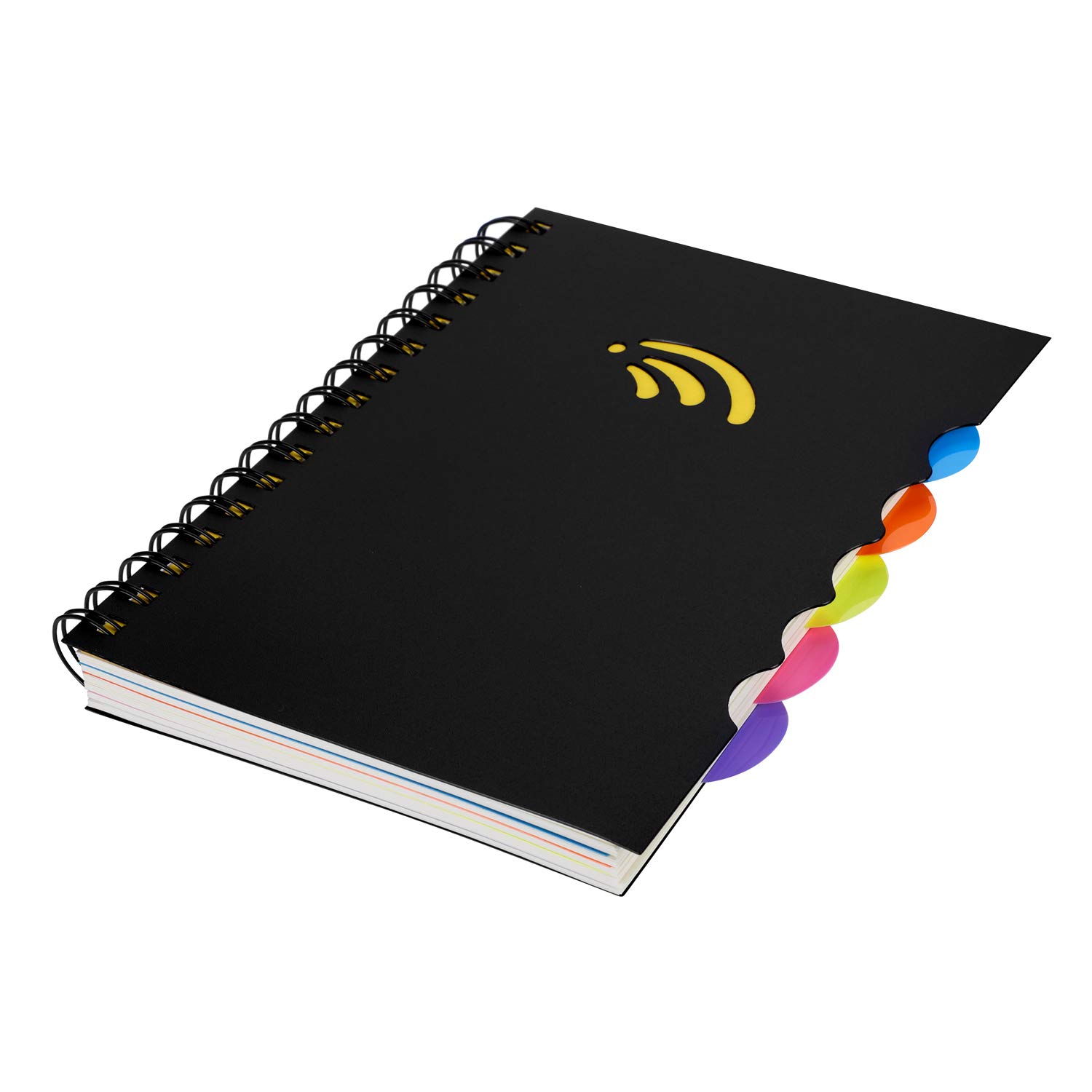 B5 A5 A6 Spiral Bound Subject Notebook Lined Page Project Wirebound Notebook with Dividers Journal Notepad with Plastic Cover Thick Paper Sketchbook for To Do List Note Jotting Office School Writing