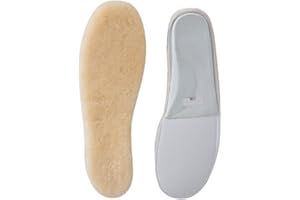 ABUSA Sheepskin Insoles Women's Premium Think Wool Fur Fleece Inserts Cozy & Fluffy 8 1 Pack