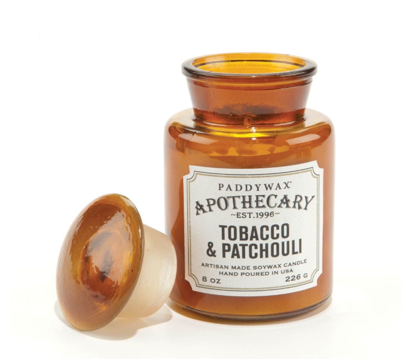 Paddywax Apothecary Tobacco & Patchouli Scented Jar Candle 8oz
