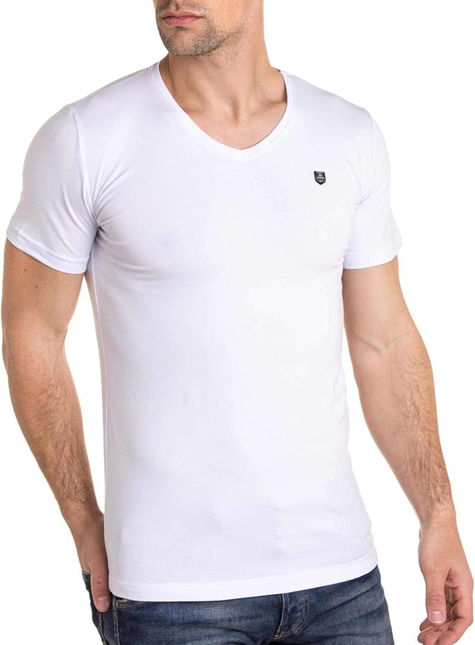 BLZJeans Einfarbiges weißes T-Shirt mit Qualität ecusson: Amazon.de