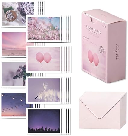 Amazon モノライク メッセージカード ミニカード フィーリングバイオレット Message Card Feeling Violet 40枚封筒枚セットミニサイズデザイン文具お祝いのカード感謝カード グリーティングカード 文房具 オフィス用品