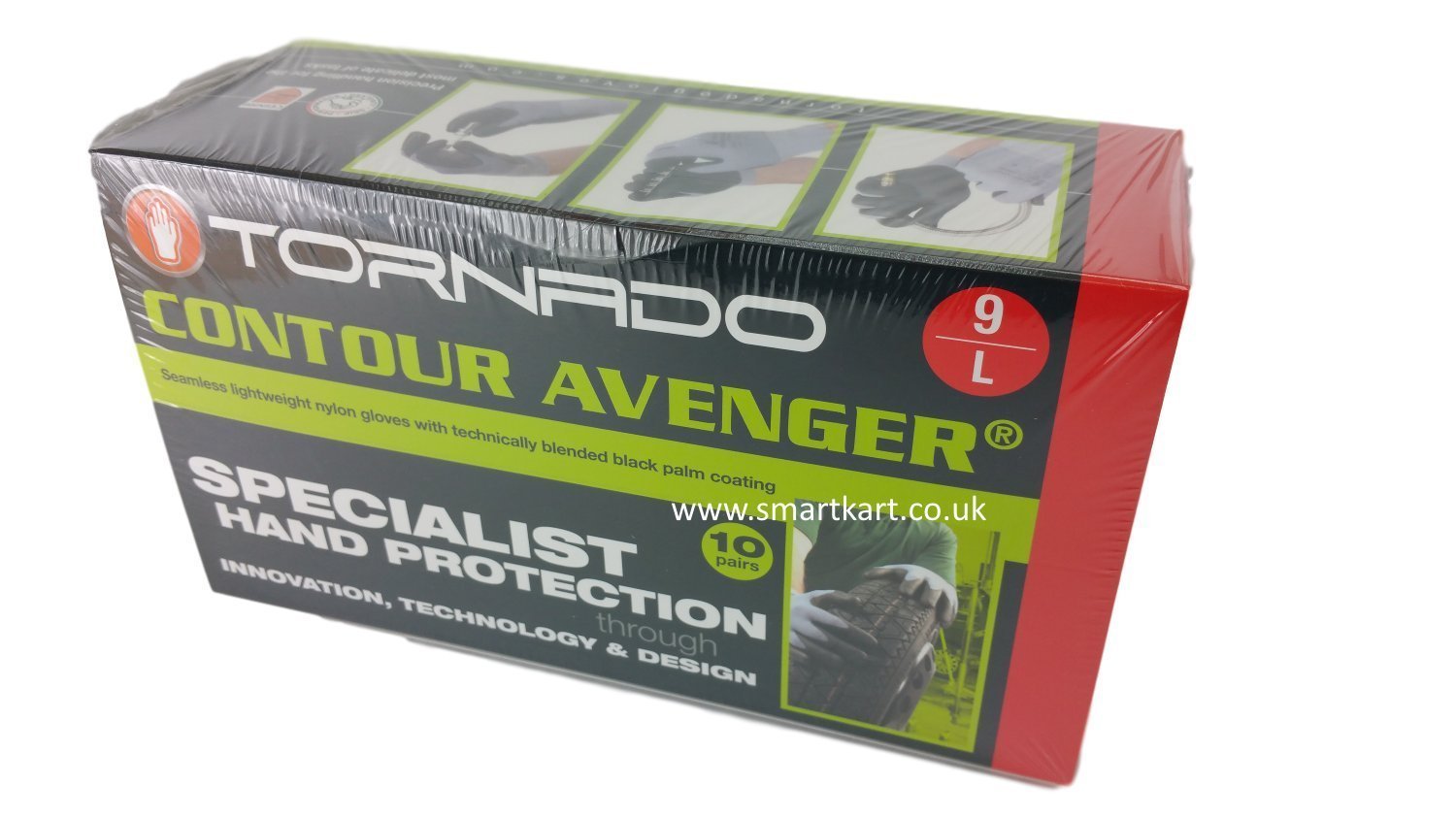 Tornado 10 x Pairs of Contour Avenger Specialist Precision Work Gloves Size: Large