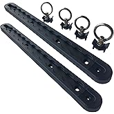 Heavy-Duty L Track Tie Down Set, Includes 2Pcs 1ft L-Track Rail with End Caps and 4Pcs Single Stud O-Ring Fittings, Versatile Trailer Tie Down System for Trailers and Truck Beds