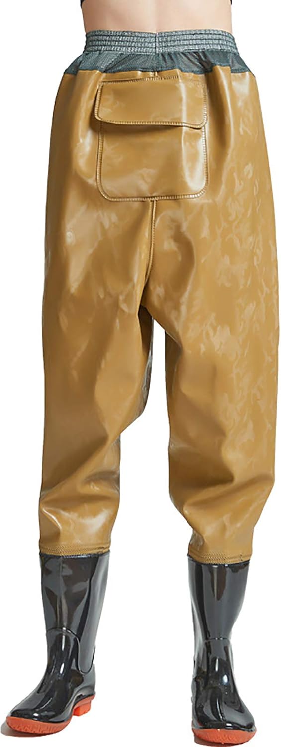 Men Fishing Hip Waders, Mens Fishing Waders PVC Waist High with Boots