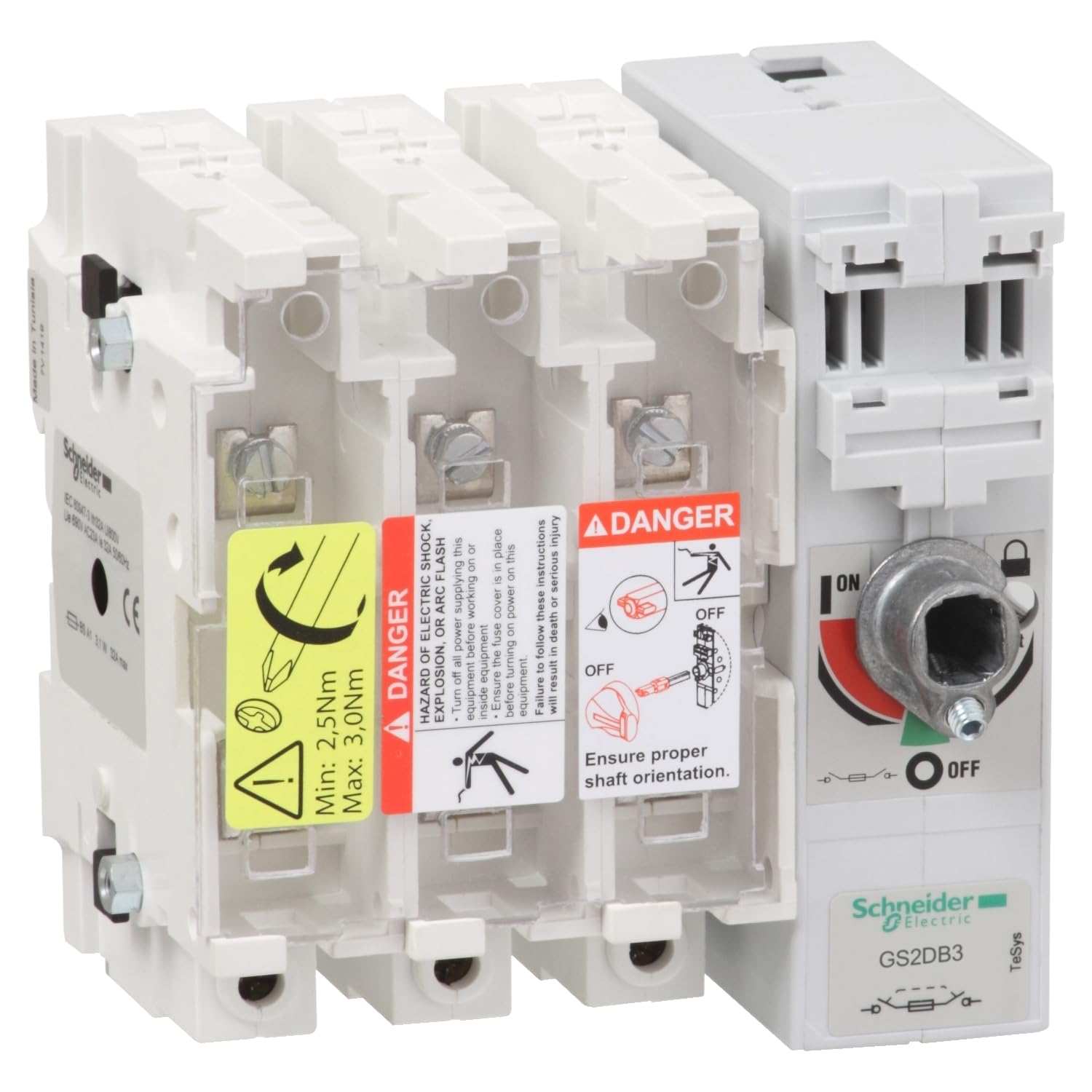 Schneider Electric GS2DB4 BS Fuse Switch Body 4P 32A, Fuse Disconnect Sw.4 X 32A A1