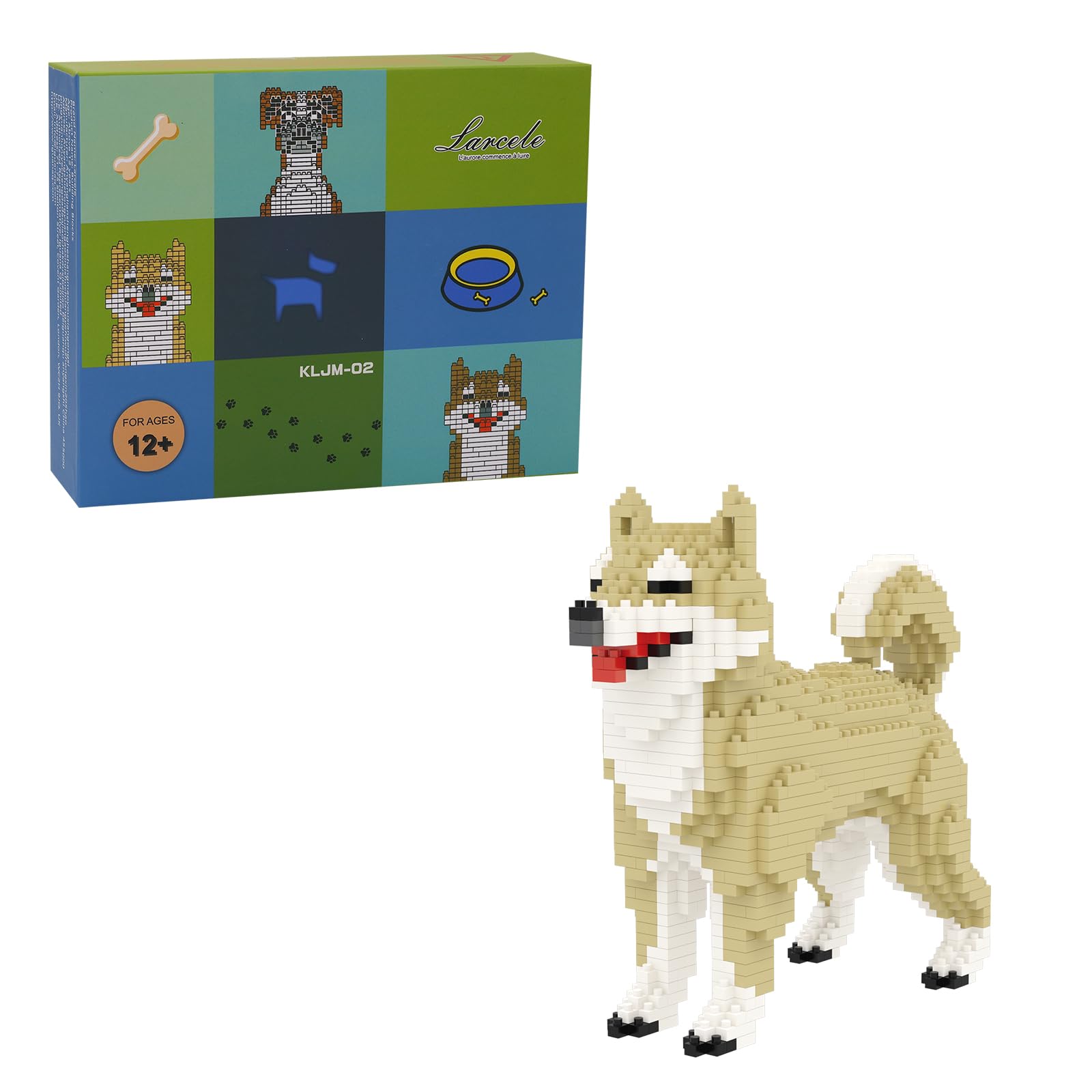 Larcele Micro Dog Building Blocks Mini Pet Building Toy Bricks, 814 Pieces KLJM-02(Female Shiba Inu) — image 1