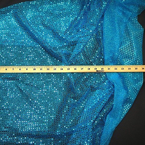 SMALL DOT CONFETTI SEQUIN FABRIC 45" WIDE SOLD BY THE YARD TURQUOISE