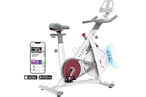 Yesoul Black Exercise Bike for Home,Smart White Cycling Bike Magnetic Stationary Bike, Low Noise Indoor Cycling Bike for Home Gym Electric Stationary Bike with Tablet Mount & Comfortable Seat Cushion for Women Apartment Workout Bike for Fitness