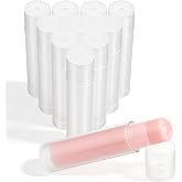 10 PCS Empty Lip Balm Tubes, 5g Tubes Empty, Clear Plastic Rotatable Containers for DIY Lipstick, Perfume Balm and Gift Making