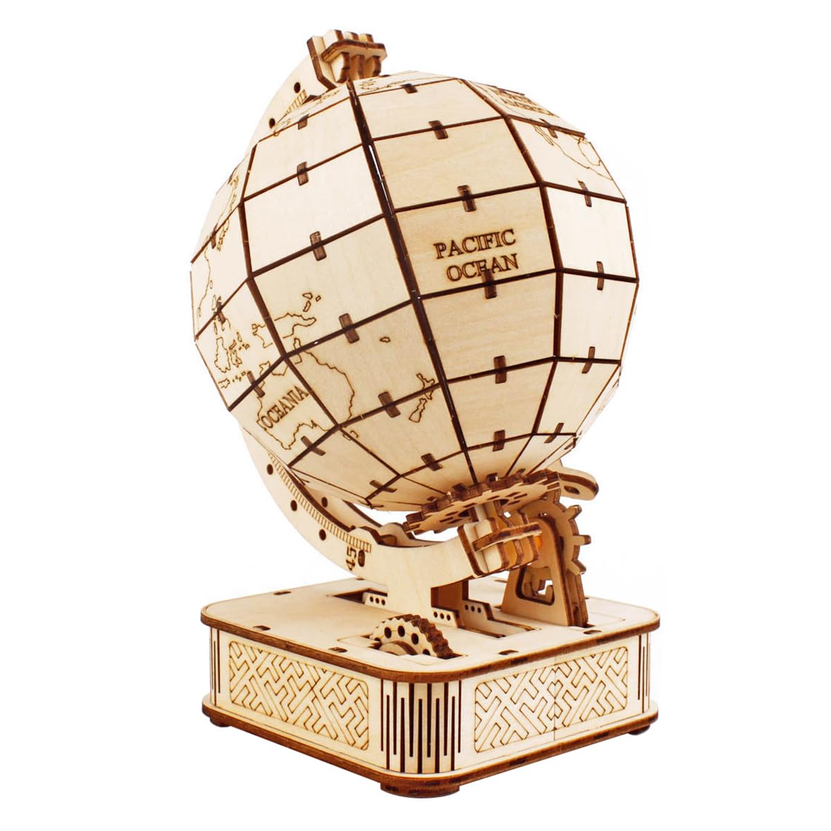 ieron 3D Puzzle Wooden Globe, Model Kits for Adult to Build, Mechanical Building Construction Jigsaw Craft, Best Festival Gift Sets