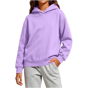 Girls Hoodie Warm Long Sleeve Hooded Sweathshirts School Clothes 2-14 Years | Girls Cute Hoodie with Pocket, Comfortable Pull